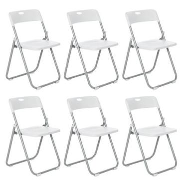 Imagem de Kit 6 cadeiras dobravel Fort bar restaurante lanchonete eventos - Bran