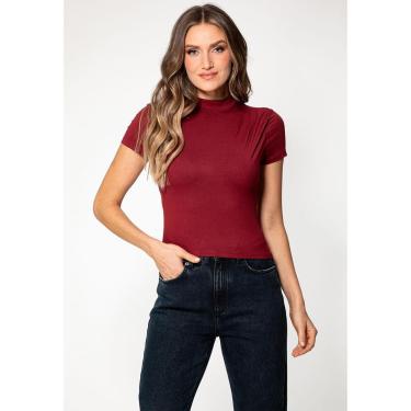 Imagem de Blusa Viscose Gola Alta Vinho-Feminino