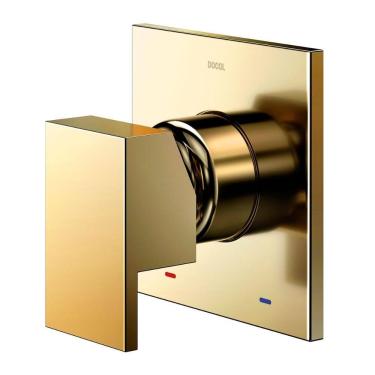 Imagem de Acabamento Monocomando para Chuveiro 3/4" Alta Vazão New Edge/Minima Ouro Polido