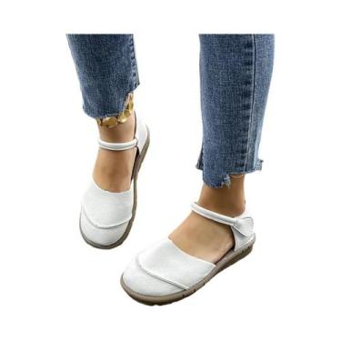 Imagem de Sandálias Retro De Plataforma Para Mulheres Em Tamanho Grande, Calçado