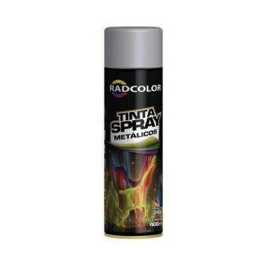 Imagem de Tinta Spray Uso Geral Automotivo Radcolor 400ml Cinza Metálico Rc2119 
