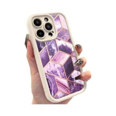 Imagem de Capa De Silicone Macia Com Padrão De Mármore Para iPhone 16 pro Max 15
