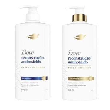 Imagem de kit Shampoo + Condicionador Dove Reconstrução Aminoácidos Pump 600ML