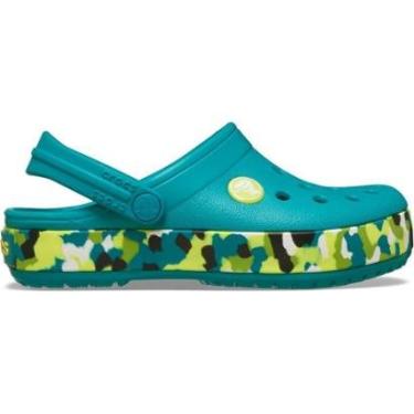 Imagem de Sandália Crocs Crocband Glow Confetti Band Clog T Turbo Teal/Multi-Unissex