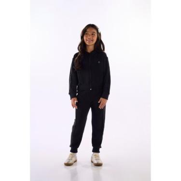 Imagem de Conjunto Jaqueta Calça Moletom Quimby, Preto