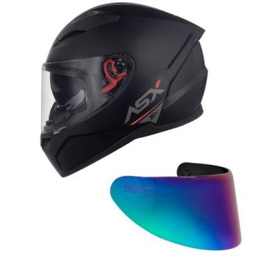 Imagem de Capacete ASX City SV Solid Preto Fosco Mais Viseira Mais Viseira Camal