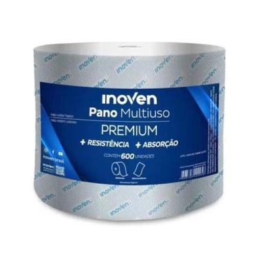 Imagem de Pano Multiuso Premium - Rolo 240mts x 25cm C/600 Panos - Inoven, Azul