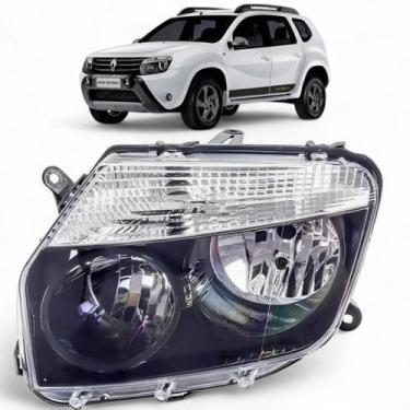 Imagem de Farol Mascara Negra Renault Duster 2012 2013 2014 2015 Esquerdo Motori