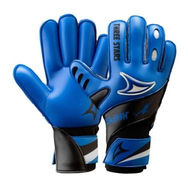 Imagem de Luva de Goleiro Juvenil Three Stars Keeper Palma Azul, 6