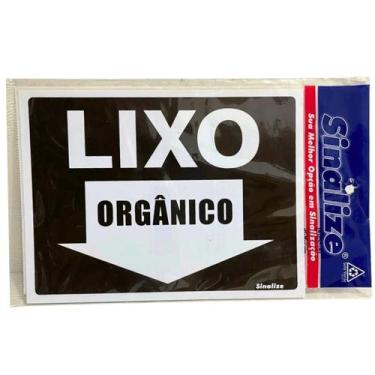 Imagem de Placa Autocolante Sinalize Plástico Lixo Orgânico 15x20cm