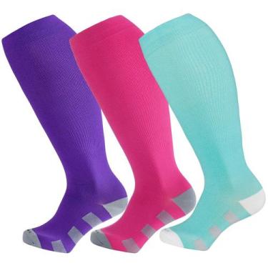 Imagem de Meias de Compressão LEVSOX Wide Calf (15-20 mmHg) - Para Homens e Mulh