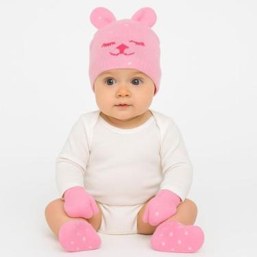 Imagem de Kit Maternidade Bebê Recém-nascido Touca,Luva,meia Carinha - Papilloo,
