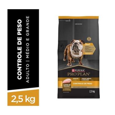 Imagem de Ração Pro Plan Controle Peso Cães Médios e Grandes 2,5kg - Purina
