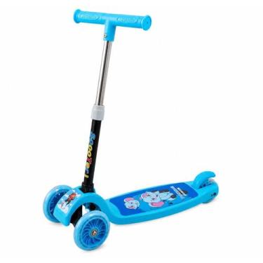 Imagem de Patinete Infantil Dobrável 3 Rodas Com LED E Altura Ajustável Multmaxx