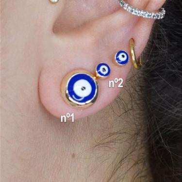 Imagem de Brincos Banhados em Metal - Par de 9,8mm e 4mm - no-brand, 1