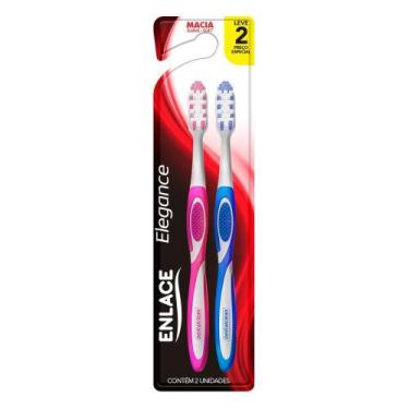 Imagem de Escova Dental Enlace Elegance Adulta Macia - Embalagem com 12 Unidades