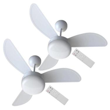 Imagem de Kit Ventilador de Teto Ventisol Fênix Inverter Branco Controle Remoto 