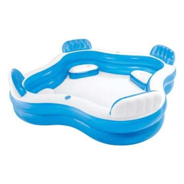 Imagem de Piscina Familiar com Assentos e Porta Copos 990 Litros Intex