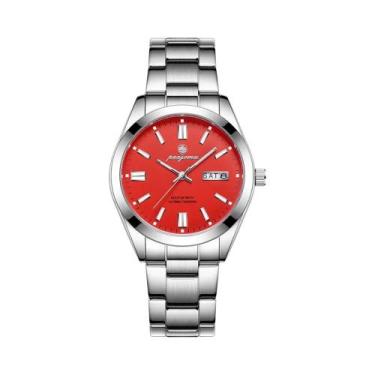 Imagem de Relógio De Pulso Masculino Com Pulseira De Aço Prata, À Prova d'Água, 