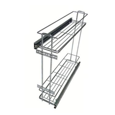 Imagem de Porta Latas Duplo JL Max Lateral 125x440x450mm Cromado Jomer