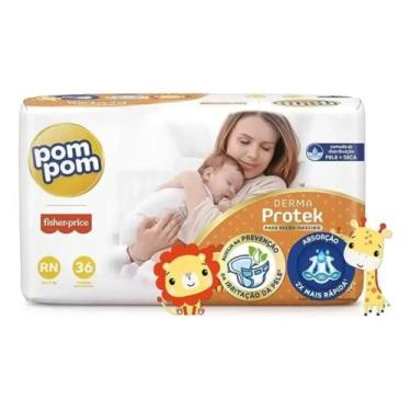 Imagem de Fralda Pom Pom Derm Protek Jumbo - Rn 36 Unidades