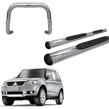 Imagem de Kit Quebra mato+Estribo OVAL CROMADO TR4 todos os anos