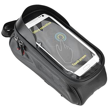 Imagem de Asixxsix Bolsa à prova d'água com tela sensível ao toque, suporte de telefone para bicicleta, acampamento, ciclismo