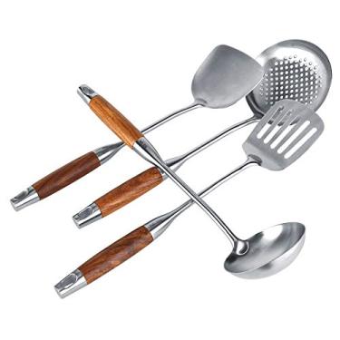 Imagem de Conjunto de utensílios de cozinha, kit de espátula antiqueimadura para restaurante para cozinha e casa