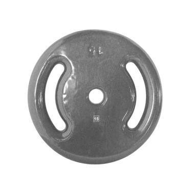 Imagem de Anilha Ferro Fundido Emborrachada Fitness Academia 15Kg