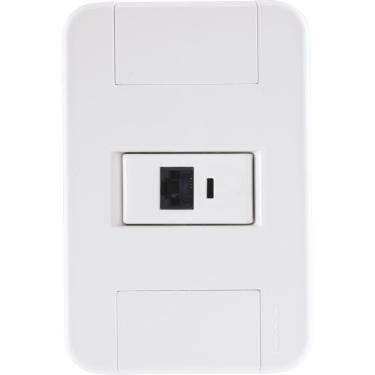 Imagem de Conj 4x2 1 Tomada Telefone Rj11 Tramontina Tablet Branco