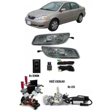 Imagem de Kit Farol de Milha Neblina Toyota Corolla 2005 2006 2007 2008 + Kit Xenon 6000K / 8000K ou Kit Lâmpada Super LED 6000K