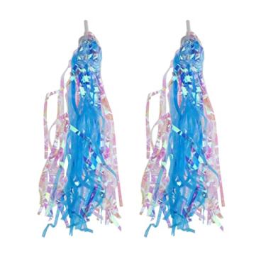 Imagem de Simhoa Par de borlas retrô para guidão, azul