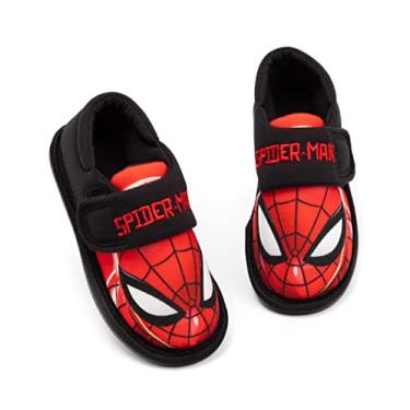 Imagem de Marvel Spider-Man Slippers Boys Kids Superhero House Shoes Loafers 11.5 US Little Kid Black