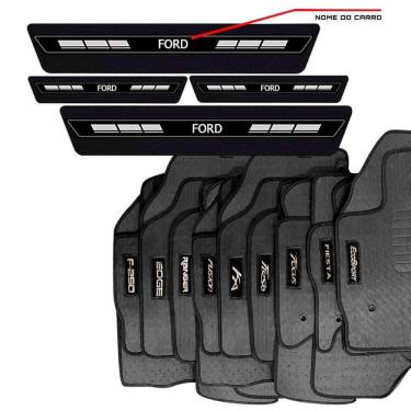 Imagem de Tapete Borracha Bordado + Soleira Ford Escolha o Carro