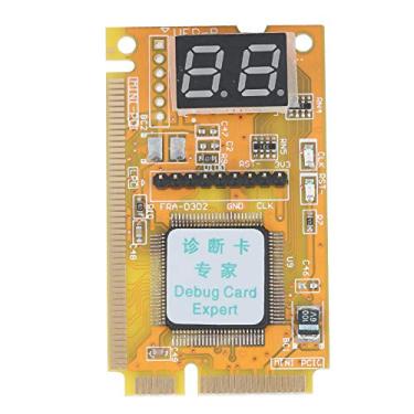 Imagem de Cartão de depuração, cartão de diagnóstico ASHATA 3 em 1, suporta suprimentos USB para laptop, acessórios de computador, suporta Mini PCI, Mini PCI-E, interface de barramento LPC (ABS amarelo Tipo-C)