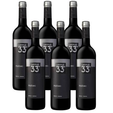 Imagem de Kit 06 Unidades Vinho Latitud 33 Malbec 750Ml