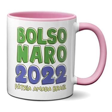 Imagem de Caneca Presidente Bolsonaro 2022 Pátria Amada Brasil (Rosa)