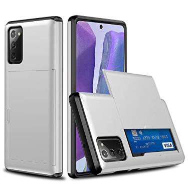 Imagem de Capa de telefone de cartão deslizante para Samsung Galaxy S20 FE S20 Note 20 Ultra Coque Slots de cartão Capa para Samsung S20 Plus s20fe Funda, branco, para Galaxy S20 FE 5G