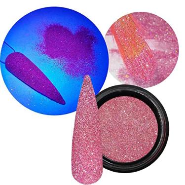 Imagem de Glitter para unhas refletivo holografico Rosa Neon 2g