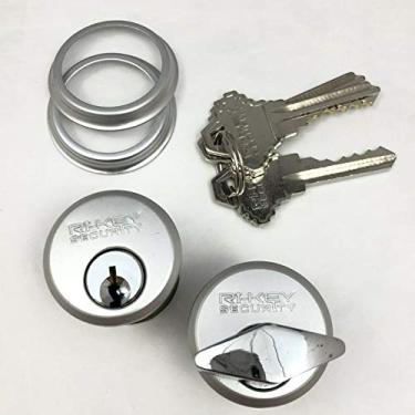 Imagem de RI-KEY SECURITY - Cilindros de fechadura com chave e polegar de 2,5 cm para porta de entrada frontal de loja comercial Adams Rite