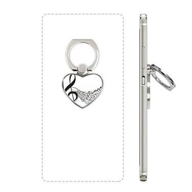 Imagem de Flappg notas musicais clave agudos suporte de anel de telefone suporte de coração suporte universal