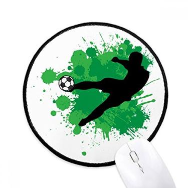 Imagem de DIYthinker Penalty Kick Futebol Futebol Esportes Mouse Pad Desktop Escritório Tapete Redondo para Computador