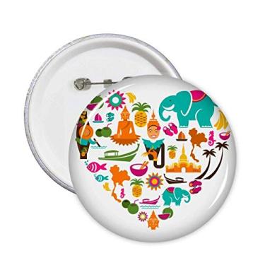 Imagem de Emblema tradicional Tailandês Reino da Tailândia, broche alfandegário, botão, decoração 5 peças