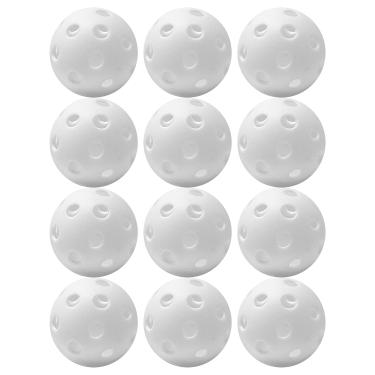 Imagem de Franklin Sports Mini bolas de beisebol de plástico - MLB Indestruct-A-Ball Bolas de treinamento pequenas - 3,8 cm - Branco - 12 unidades (pacote com 1)