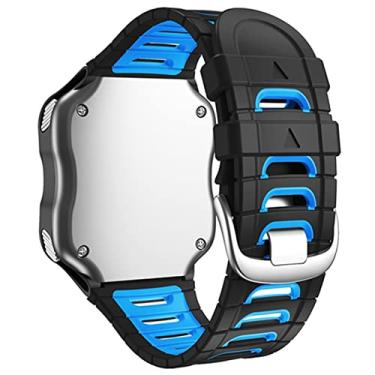 Imagem de TTUCFA Pulseira de pulso de silicone colorida para Garmin Forerunner 920XT Alça com pulseira de ferramenta (Cor: Preto Azul)