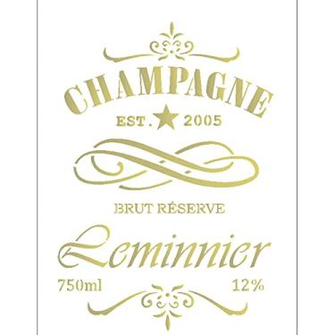 Imagem de Stencil de Acetato para Pintura OPA 15 x 20 cm - 2047 Rótulo Champagne