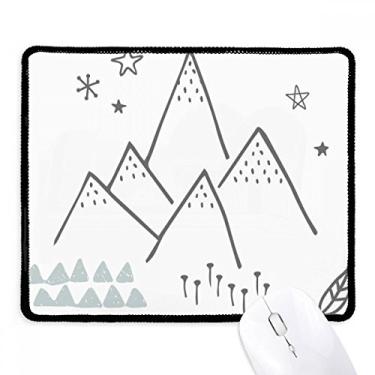 Imagem de Mousepad com estampa de estrela de grama de montanha e borda costurada para jogos