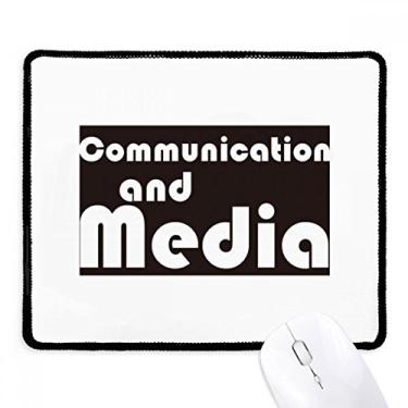 Imagem de Mousepad de borracha para jogos Major Communication and Media Black com borda costurada