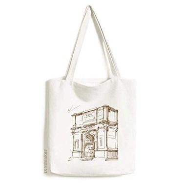 Imagem de Arco de Constantino, Roma Constantine, sacola de lona, bolsa de compras, bolsa casual