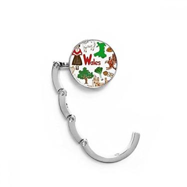 Imagem de Wales Landscap Gancho de mesa com bandeira nacional do Reino Unido e extensão dobrável